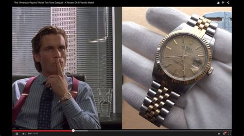 american psycho rolex scene|rolex american psycho review.